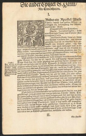 Die Ander Epistel S. Pauli/ An Timotheon.