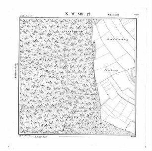 Kartenblatt NW VIII 42 Stand 1836