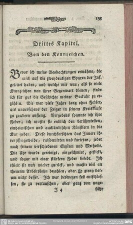 Drittes Kapitel. Von den Kennzeichen