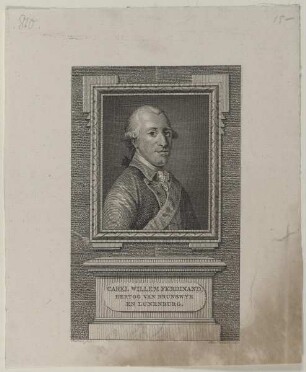 Bildnis des Carel Willem Ferdinand, Hertog van Brunswyk en Luneburg