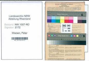 Entnazifizierung Peter Wienen , geb. 27.01.1912 (Korbmacher)