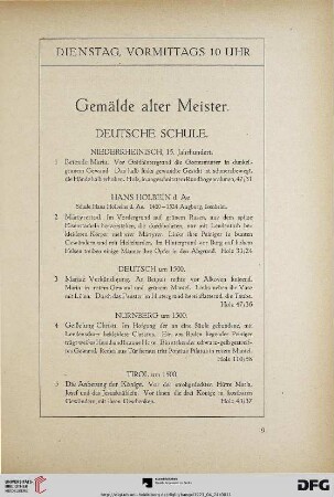 Dienstag, vormittags (Nr. 1-106)