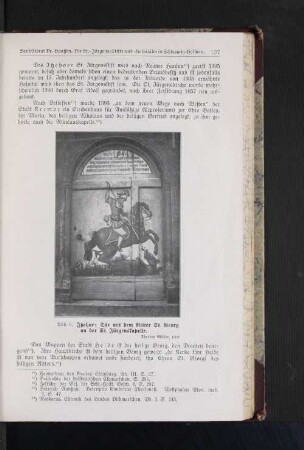 Itzehoe: Tür mit dem Ritter St. Georg an der St. Jürgenskapelle
