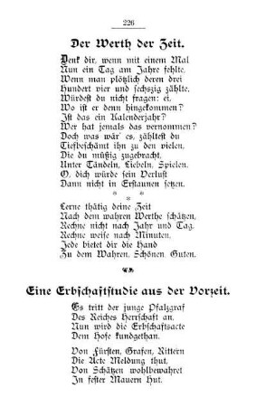 Eine Erbschaftstudie aus der Vorzeit