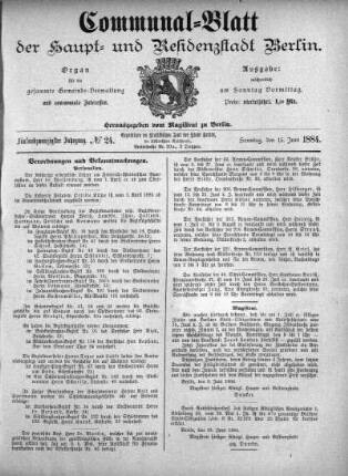 1884,24: No. 24, 15. Juni 1884