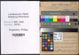 Entnazifizierung Philipp Zingsheim , geb. 02.01.1898 (Angestellter)