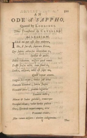 An ode of Sappho