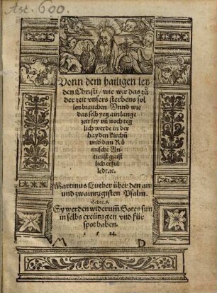 Vonn dem hailigen Leyden Christi, wie wir das zu der Zeit unsers Sterbens sollen brauchen