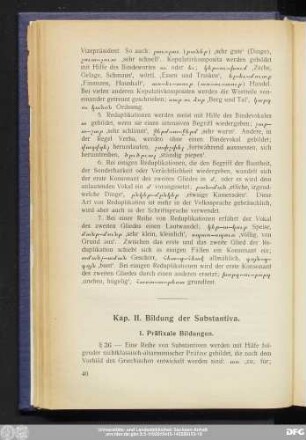 Kap. II. Bildung der Substantiva.