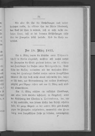 Der 18. März 1813.