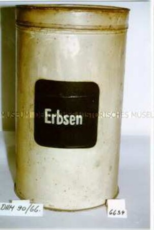 Dose (leer) für "Erbsen"