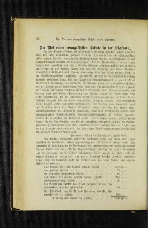 ¬Die¬ Not einer evangelischen Schule in der Diaspora