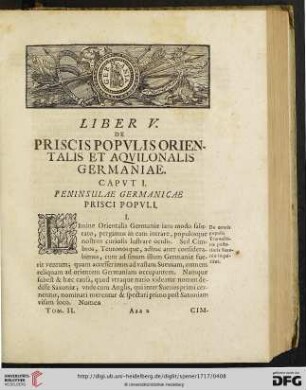 Liber V. De priscis populis orientalis et aquilonalis germaniae