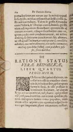 De Ratione Status Veræ Reipublicæ. Liber Quartus.