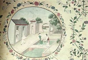Tapetenbild mit chinesischer Alltagsszene
