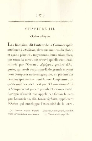 Chapitre III. Océan sérique