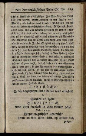 A. Freuden an Gott. - G. Dankbarkeit gegen Gott.