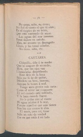 Cantares.
