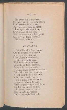 Cantares.