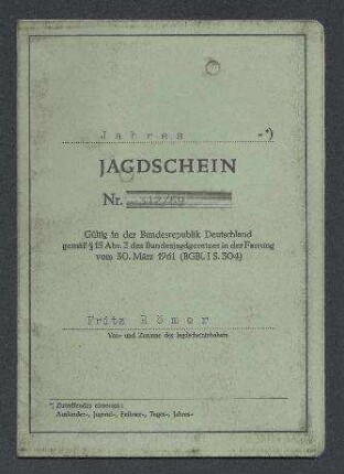 Jagdschein