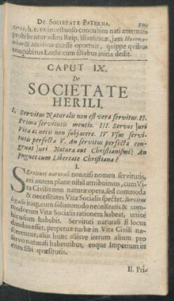 Capit IX. De Societate Herili