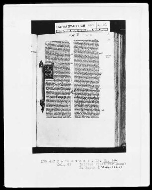 Biblia sacra mit einem altlateinischen Judith-Text — Initiale F(uit vir unus), Folio 62recto