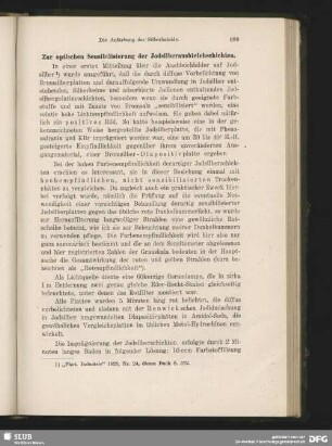 Zur optischen Sensibilisierung der Jodsilberausbleichschichten