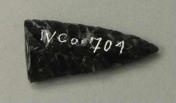 Arrowhead made from obsidian