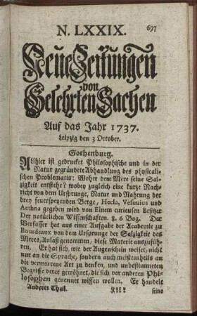 N. LXXIX. Leipzig, den 3 October. - N. LXXXVII. Leipzig, den 31 October.