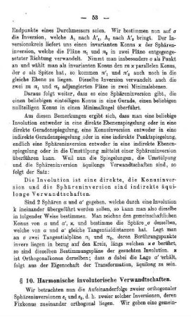 § 10. Harmonische involutorische Verwandschaften.