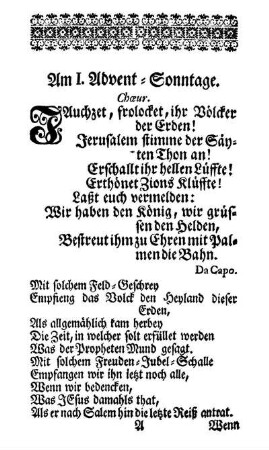 Am I. Advent -Sonntage. - Am IV. Advent-Sonntage.