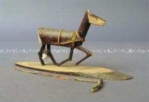 Holzfiguren Diorama zur Landwirtschaft (Pferd)