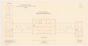 Kaserne des Garde-Kürassier-Regiments und des Königin-Augusta-Garde-Grenadier-Regiments Nr. 4, Berlin: Garde-Cürassier-Regiment, Mannschaftsgebäude I - III: Grundriss 4. Obergeschoss 1:100