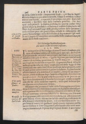 Cap. XVI. Del Principe Sanscichindono. Dà molte mostre di vero Cristiano