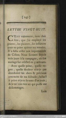 Lettre Vingt-Huit