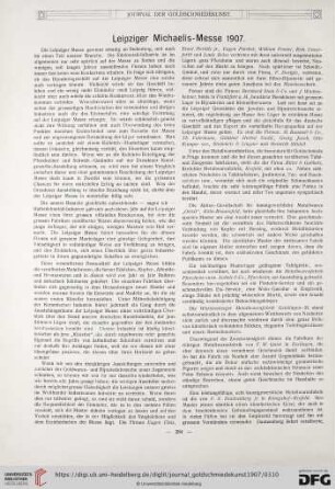 Leipziger Michaelis-Messe 1907