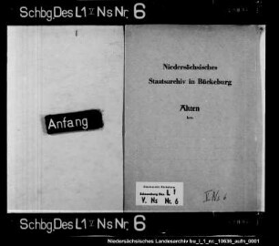 Ausschreibung des Landschatzes im Amt