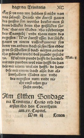 Am Elfften Sondage na Trinitatis ...
