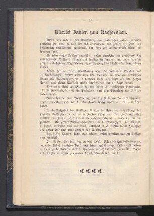 Allerlei Zahlen zum Nachdenken
