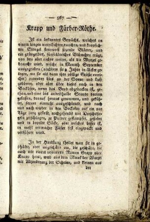 Krapp und Färber-Röthe. - Zikoriwurzel oder Industrialkaffe.
