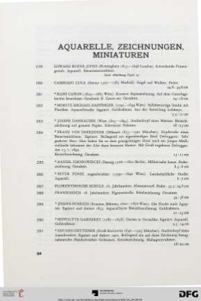 Aquarelle, Zeichnungen, Miniaturen (Nr. 279-326)
