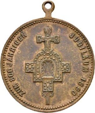 Medaille zum 800-jährigen Jubiläums des Klosters Weingarten, 1890