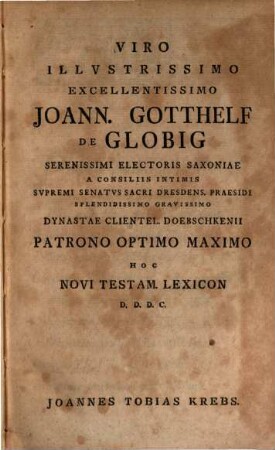 Novum Lexicon graeco-latinum in Novum Testamentum