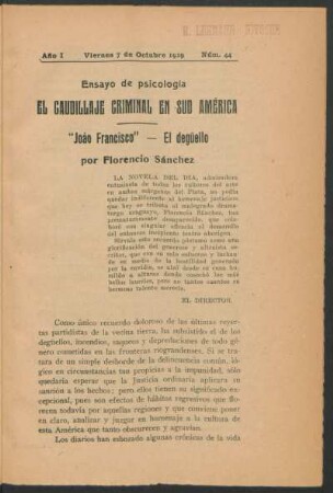 "Joâo Francisco" - El degüello