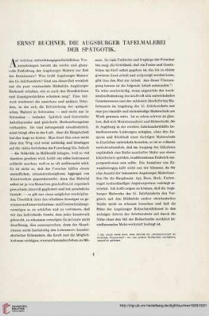 Die Augsburger Tafelmalerei der Spätgotik