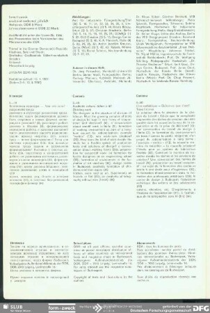 Inhaltsangaben russisch, englisch, französich, Impressum