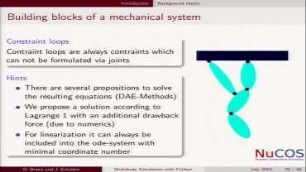 Multibody Simulation using sympy, scipy and vpython