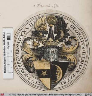 Exlibris des Georgius Herman.