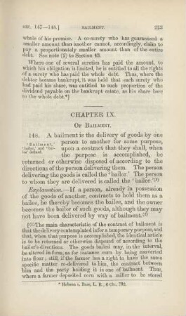Chapter IX. Of bailment