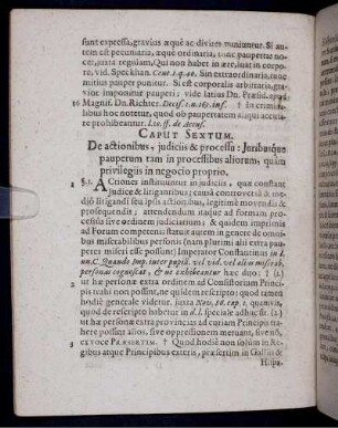 Caput Sextum. De actionibus, iudiciis & processu ...